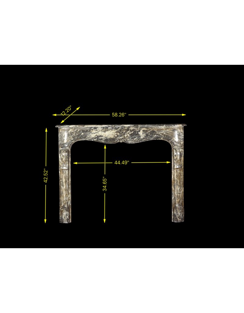 Cheminée Belge Louis XIV En Marbre