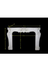 Maison Leon Van den Bogaert 18A Francés Del Siglo Blanco Período Estatuas De Mármol Chimenea