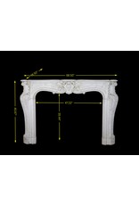 Maison Leon Van den Bogaert 18A Francés Del Siglo Blanco Período Estatuas De Mármol Chimenea