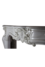 Maison Leon Van den Bogaert 18A Francés Del Siglo Blanco Período Estatuas De Mármol Chimenea