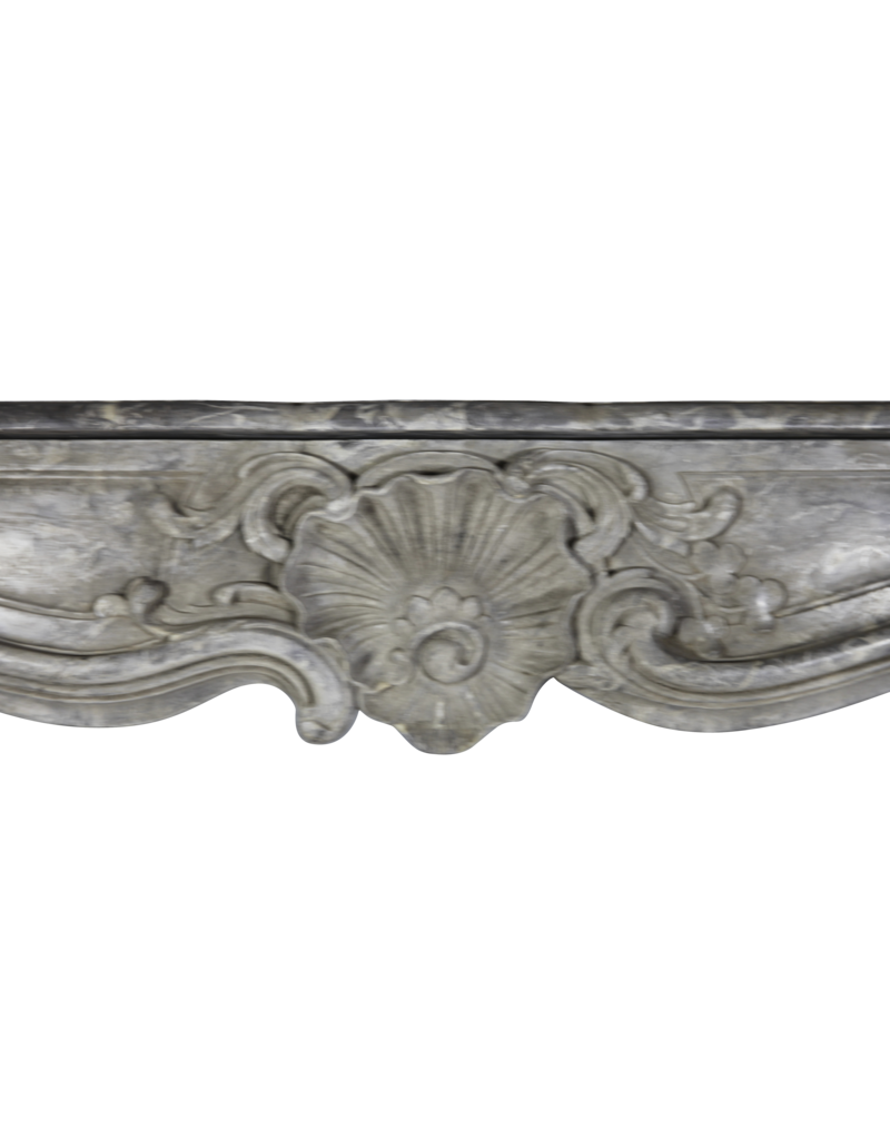 18Th Century Grand Belgian Antique Fireplace Surround In Oxidate Marble