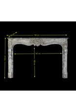 18Th Century Grand Belgian Antique Fireplace Surround In Oxidate Marble