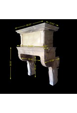 Original 17Th Century French Antique Fireplace Surround In Limestone