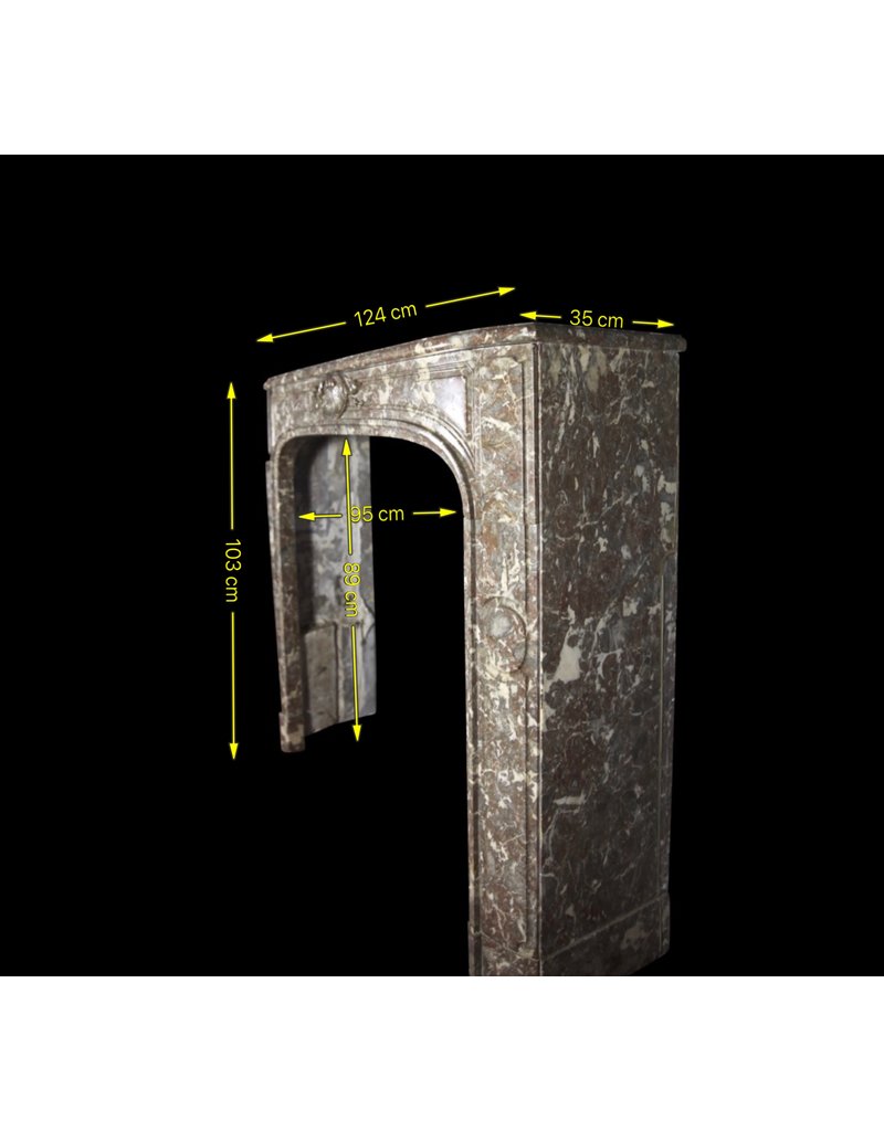 Período Siglo 18 Francés Pequeña Chimenea De Mármol De Sonido Envolvente