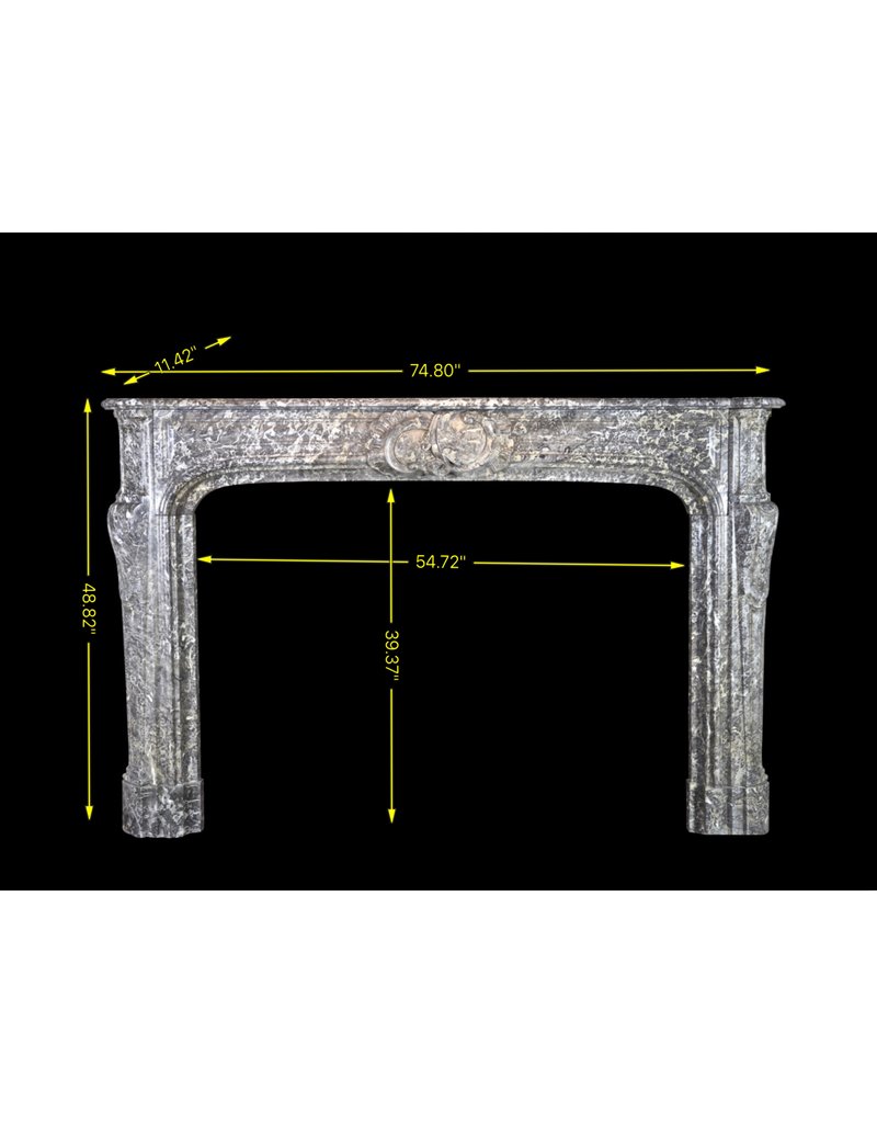 Grande Cheminée Antique En Marbre Belge