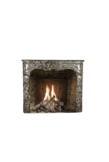 Small Belgian Pearl Antique Fireplace Surround