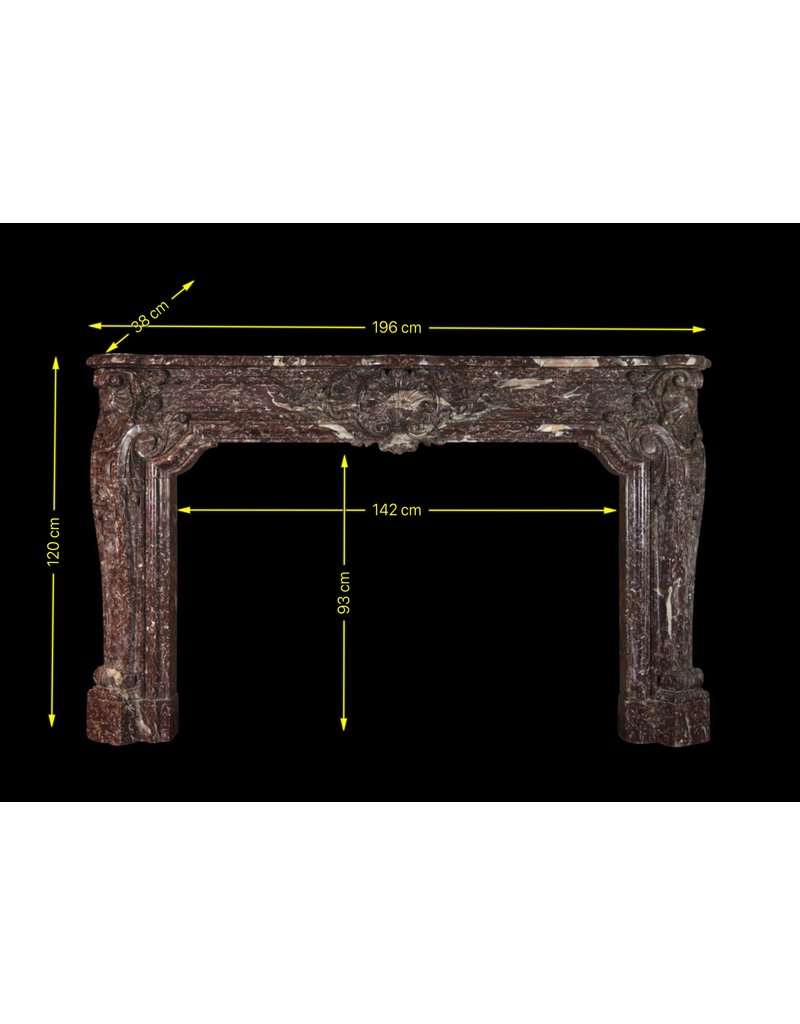 Grand Belgian Antique Fireplace Surround In Rochefort Marble