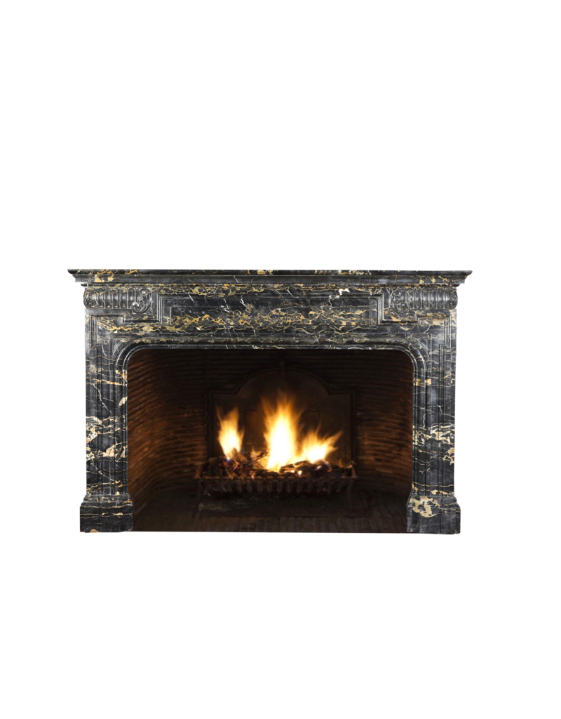 Biedermeier Period Antique Fireplace Surround In Port D'or Marble