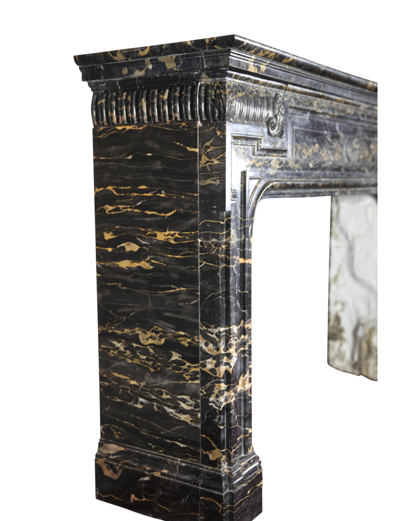 Biedermeier Period Antique Fireplace Surround In Port D'or Marble