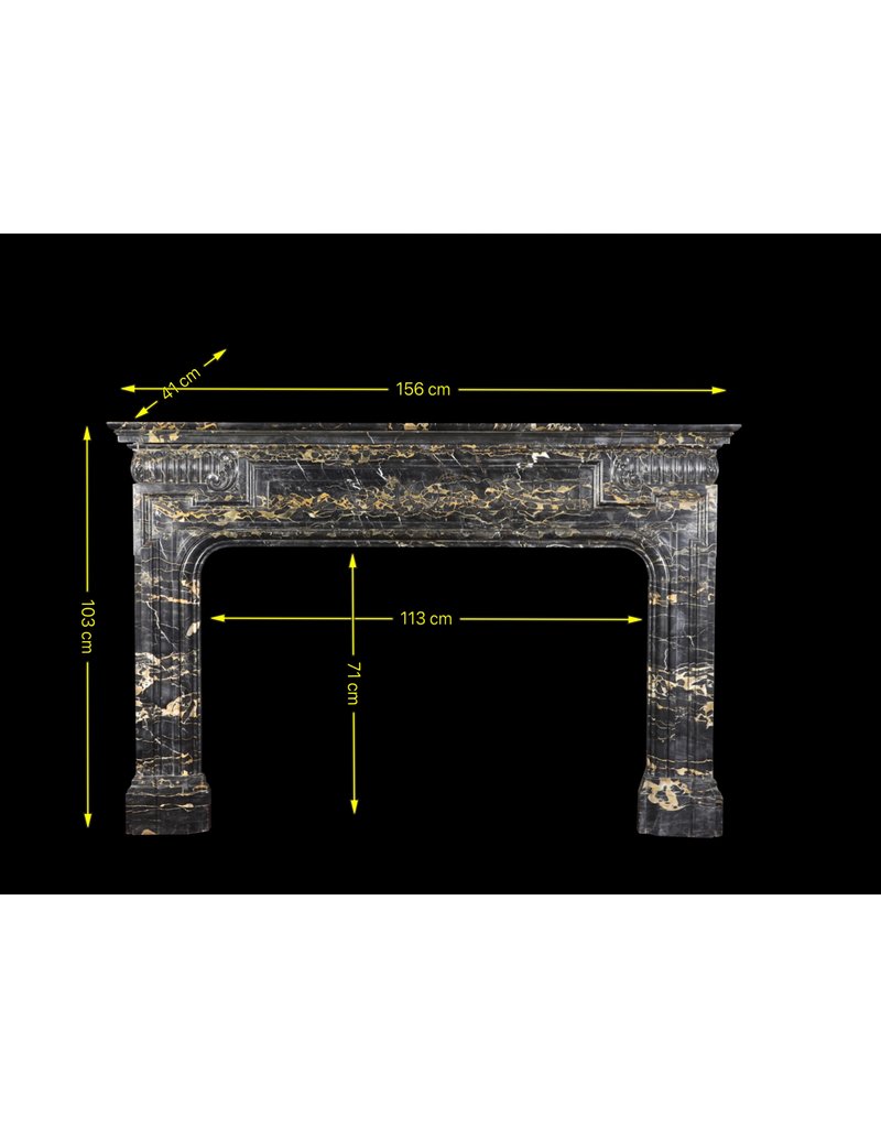 Biedermeier Period Antique Fireplace Surround In Port D'or Marble