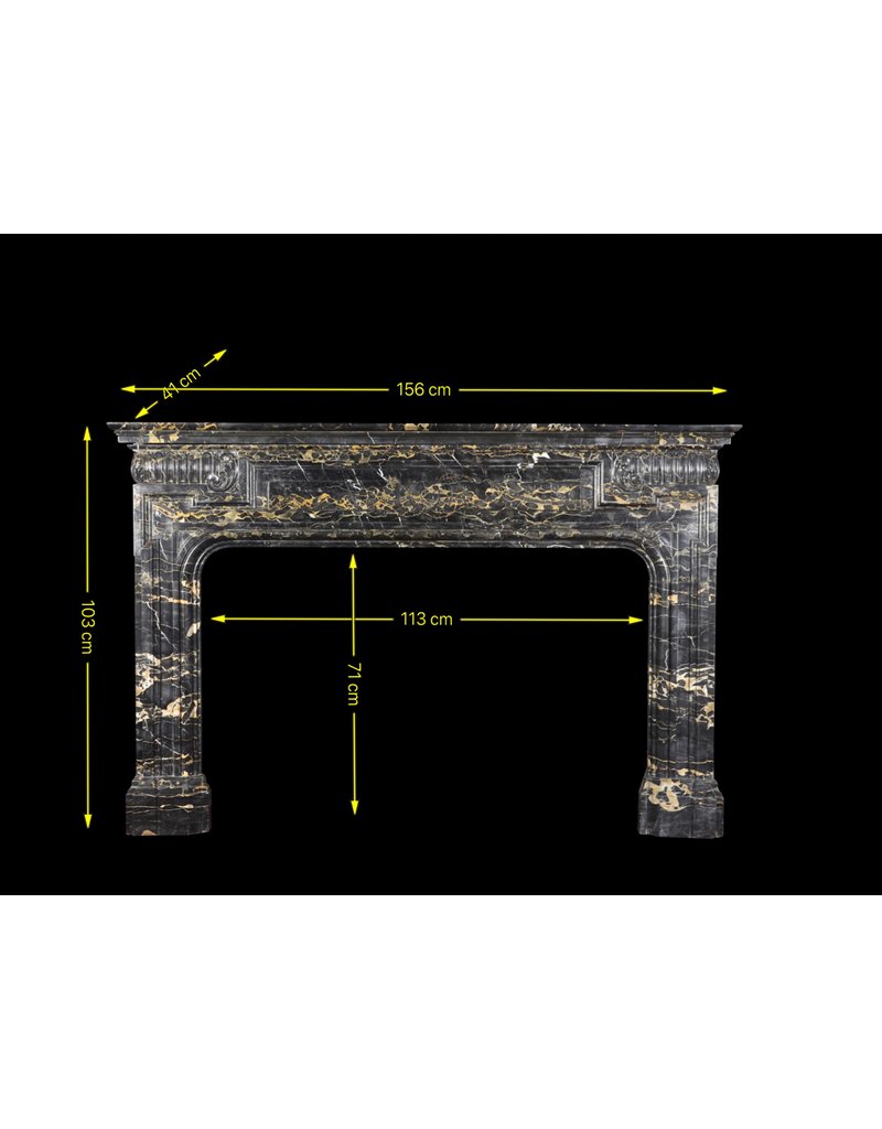 Maison Leon Van den Bogaert Antike Kaminumrandung aus Port-d’Or-Marmor aus der Biedermeier-Zeit