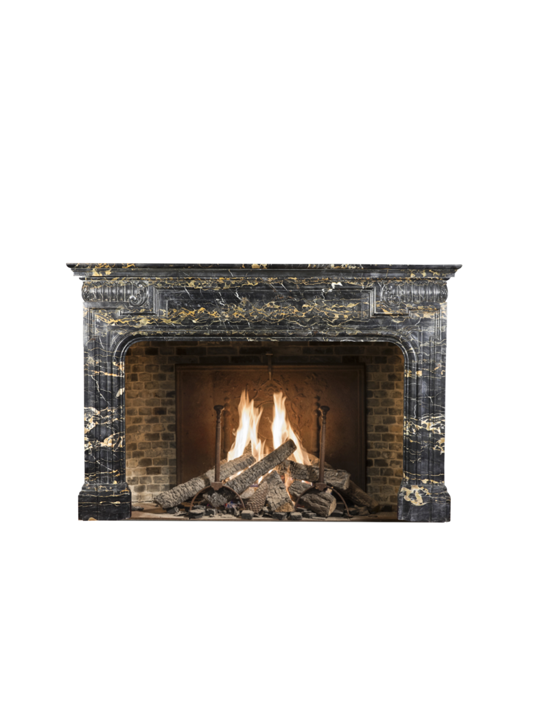 Biedermeier Period Antique Fireplace Surround In Port D'or Marble