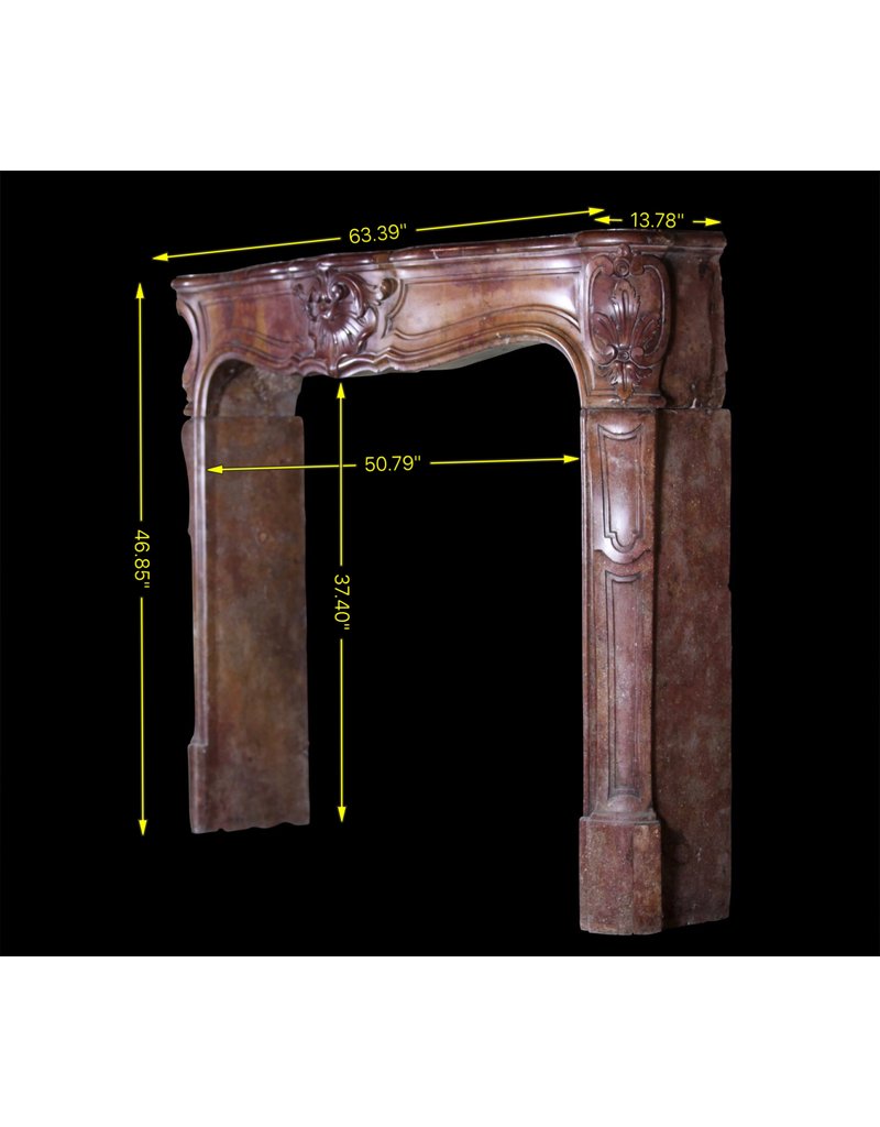 Bicolor 18Th Century French Fireplace Mantle