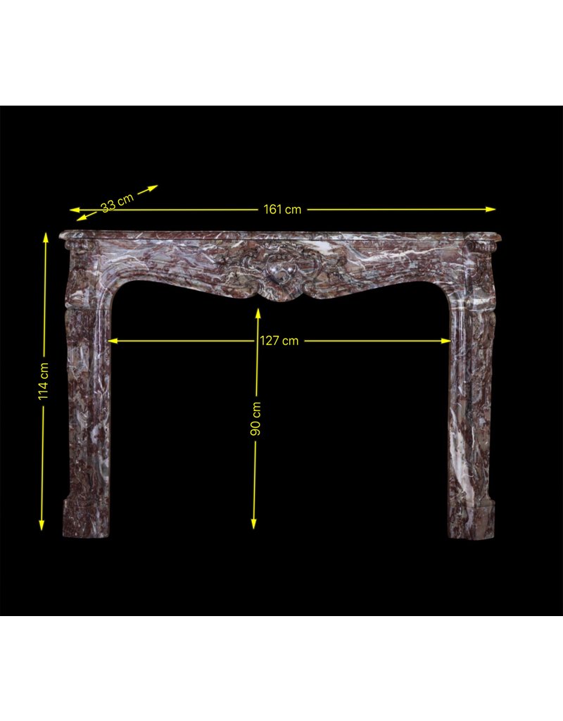 Klassische belgische Marmor-Kaminumrandung aus dem 18 Jahrhundert