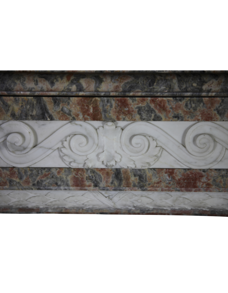 Extreme Wide Marble Antique Belgian Fireplace Surround