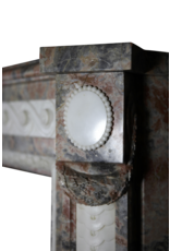 Extreme Wide Marble Antique Belgian Fireplace Surround