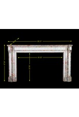 Extreme Wide Marble Antique Belgian Fireplace Surround