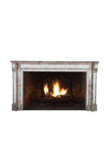 Extreme Wide Marble Antique Belgian Fireplace Surround