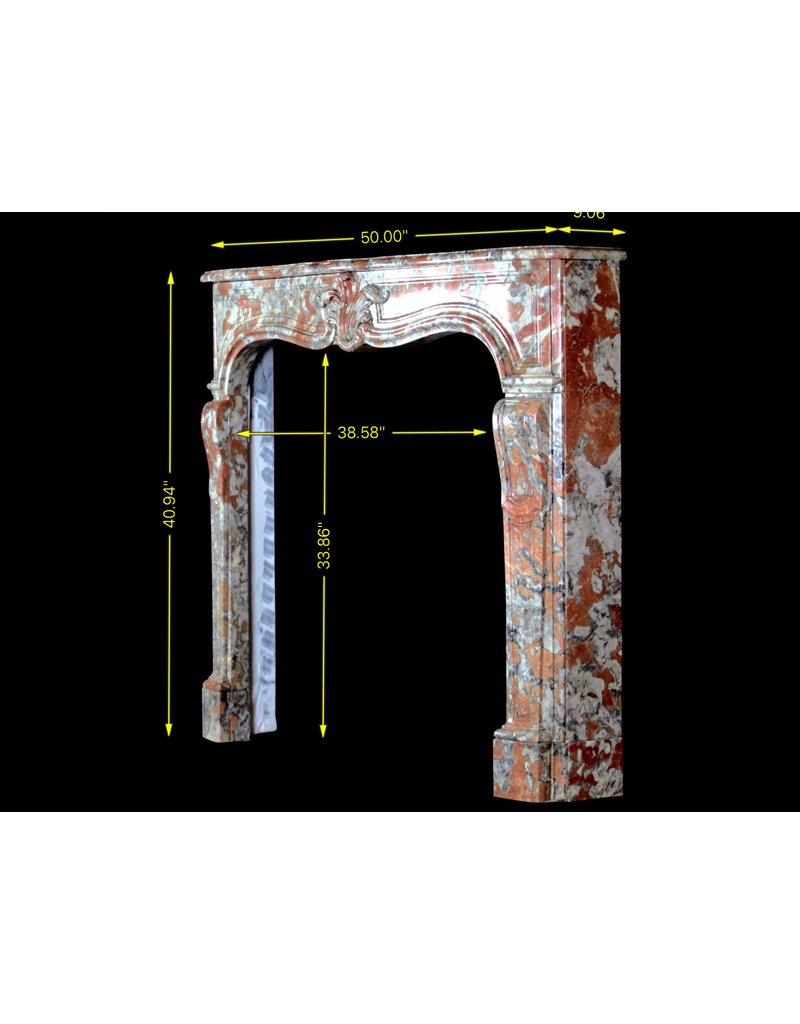 Maison Leon Van den Bogaert Französische Kaminumrandung aus Marmor aus der Régence-Zeit