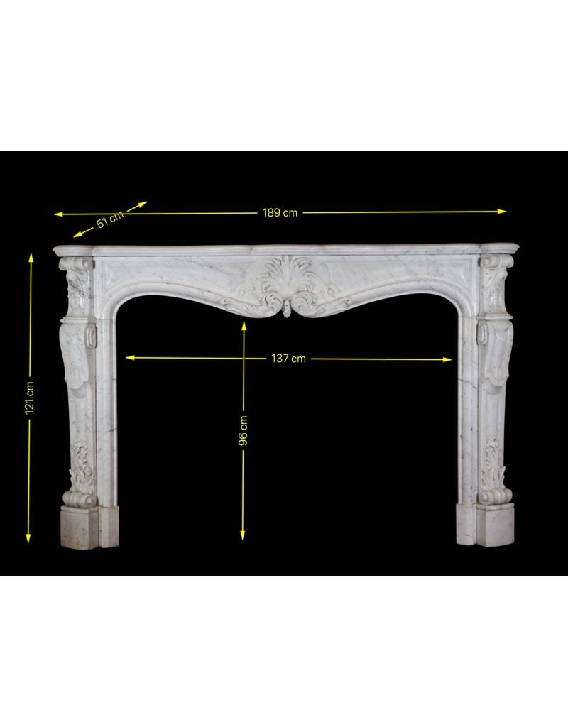 19Th Century Grand French Marble Fireplace Surround