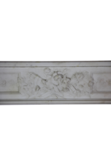 Grand French White Carrara Marble Antique Fireplace Surround