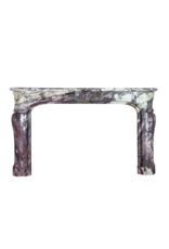 Maison Leon Van den Bogaert Parisian Monumental Antique Fireplace Surround In Brêche Violet Marble