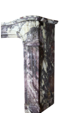 Maison Leon Van den Bogaert Parisian Monumental Antique Fireplace Surround In Brêche Violet Marble