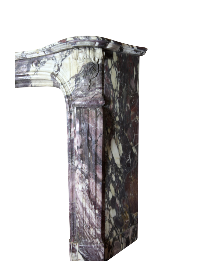 Maison Leon Van den Bogaert Cheminée monumentale d’un palais en marbre Brèche Violette