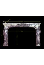 Maison Leon Van den Bogaert Parisian Monumental Antique Fireplace Surround In Brêche Violet Marble