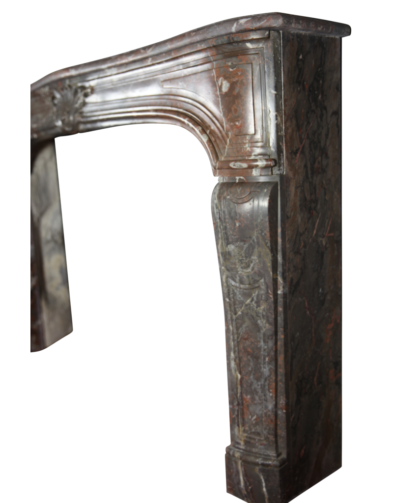 Pure 18Th Century Belgian Marble Antique Fireplace Surround
