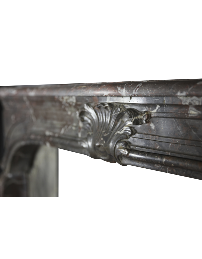 Pure 18Th Century Belgian Marble Antique Fireplace Surround