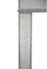 Chimenea Neoclásica Francesa – Mármol Bleu Turquin & Statuario