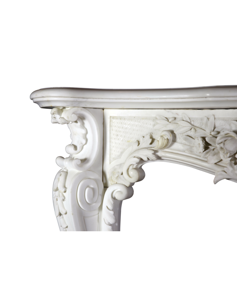 Maison Leon Van den Bogaert Weiß Statuarisch Marmor Belle Epoque Antike Kamin Maske