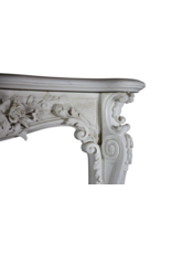 White Statuary Marble Belle Epoque Period Antique Fireplace Surround