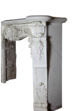 White Statuary Marble Belle Epoque Period Antique Fireplace Surround