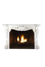 Maison Leon Van den Bogaert Blanco Estatuas De Mármol Belle Epoque Período Antiguo Chimenea