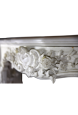 White Statuary Marble Belle Epoque Period Antique Fireplace Surround