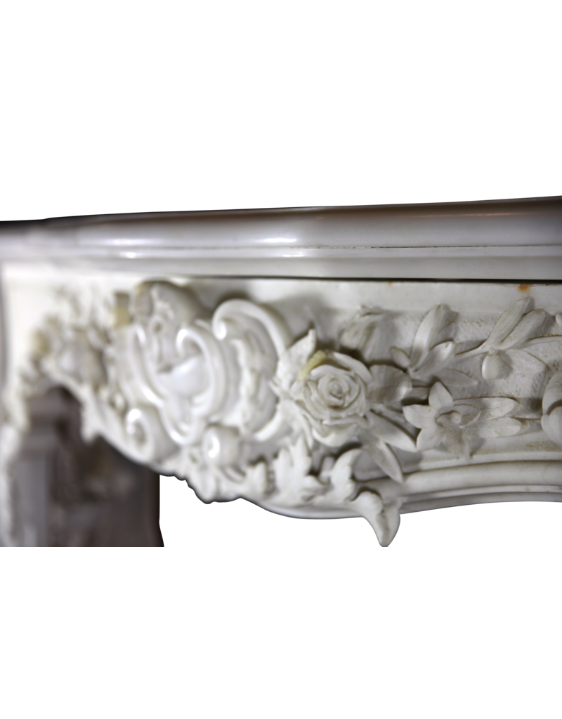 Maison Leon Van den Bogaert Weiß Statuarisch Marmor Belle Epoque Antike Kamin Maske