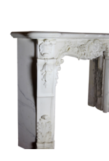 White Statuary Marble Belle Epoque Period Antique Fireplace Surround