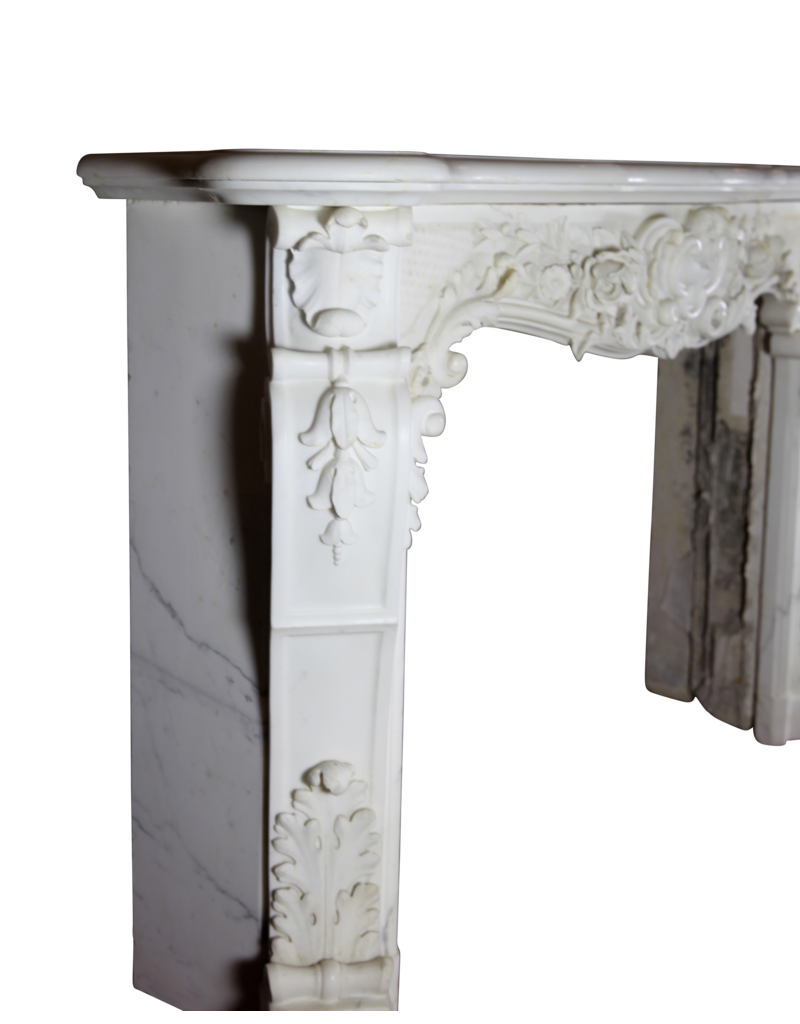 Maison Leon Van den Bogaert Weiß Statuarisch Marmor Belle Epoque Antike Kamin Maske