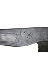 Maison Leon Van den Bogaert Feiner französischer Kamin aus Hartstein mit Blumendetail aus dem 18. Jahrhundert