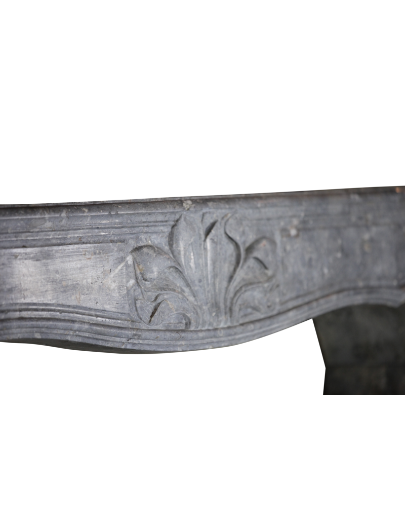 18. Jahrhundert Feine Französisch Kamin In Harter Stein Mit Blumendetail