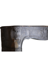 Maison Leon Van den Bogaert Feiner französischer Kamin aus Hartstein mit Blumendetail aus dem 18. Jahrhundert