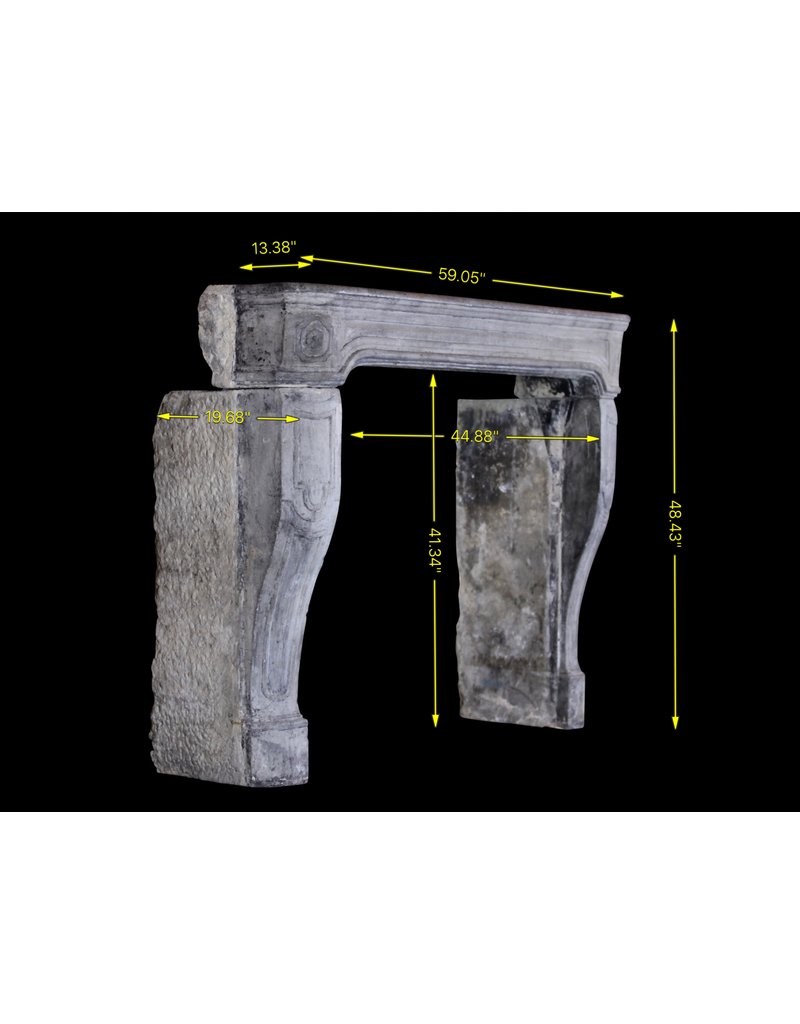Siglo 17 Francés País De La Piedra Caliza Chimenea Surround