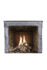 17Th Century French Country Limestone Fireplace Surround