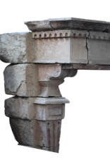 Riesen Festung Antike Kamin Maske In Hartem Kalkstein