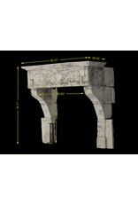 Französisch 17. Jahrhundert Periode Französisch Landstil-Art-Kalkstein Kamin Verkleidung