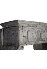 French 17Th Century Period French Country Style Limestone Fireplace Mantle