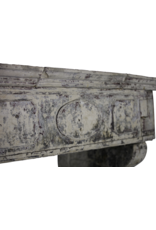 French 17Th Century Period French Country Style Limestone Fireplace Mantle