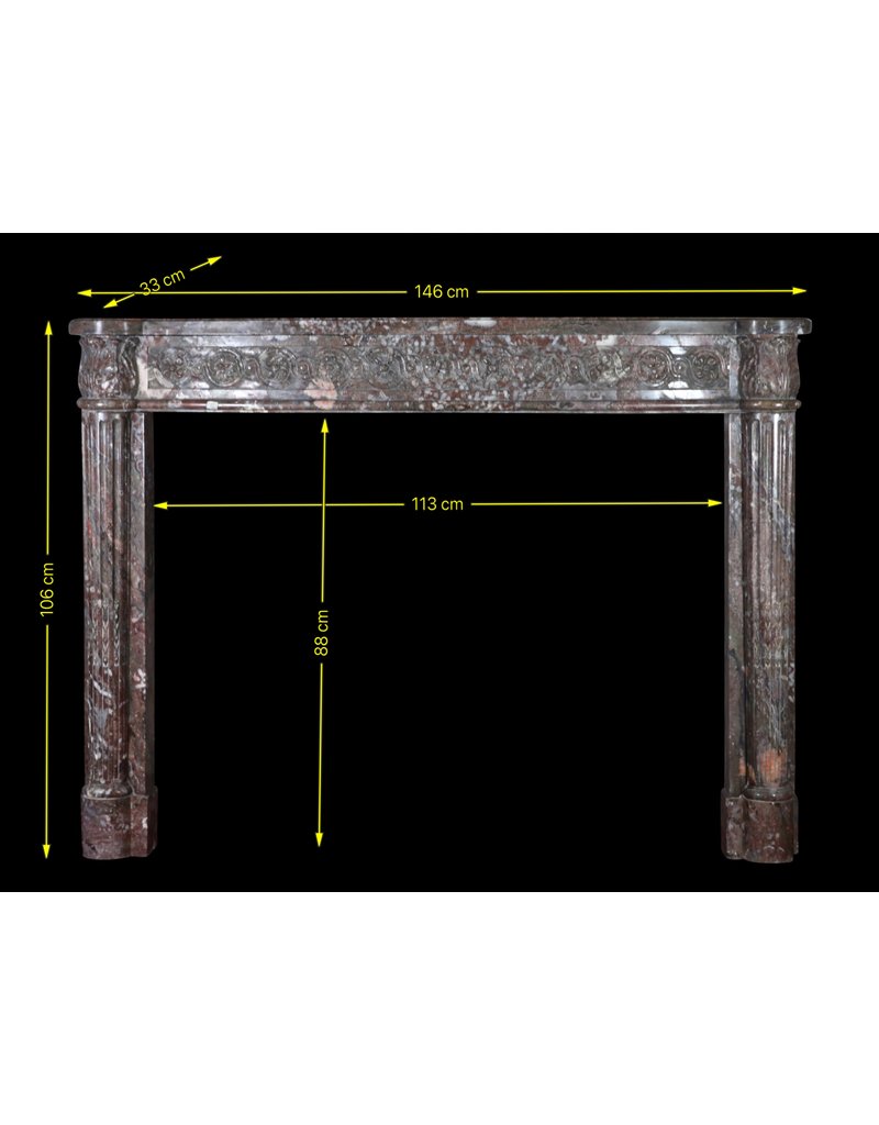 18Th Century Chique French Marble Fireplace Surround